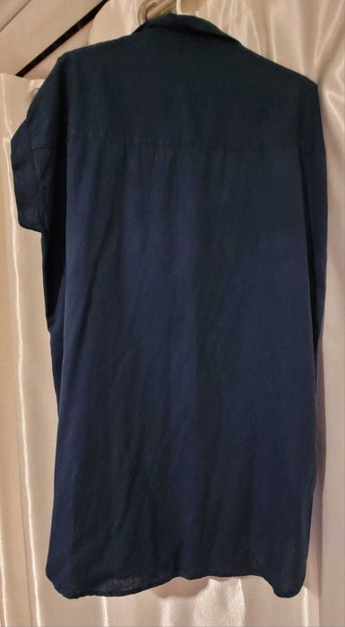 vestido camiseiro azul