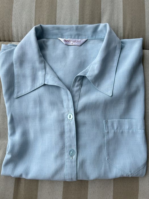 Błękitna bluzka koszulowa Błękitna Koszula