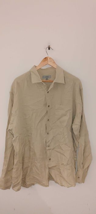 Koszula męska lniana XL (extra large) beżowa