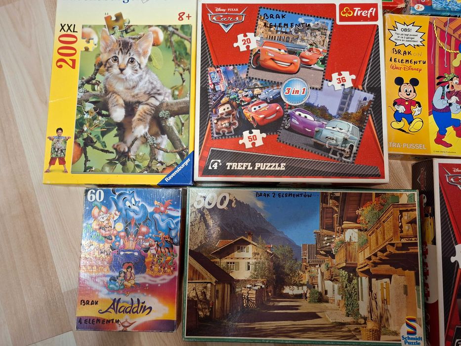 puzzle zestaw 14 sztuk