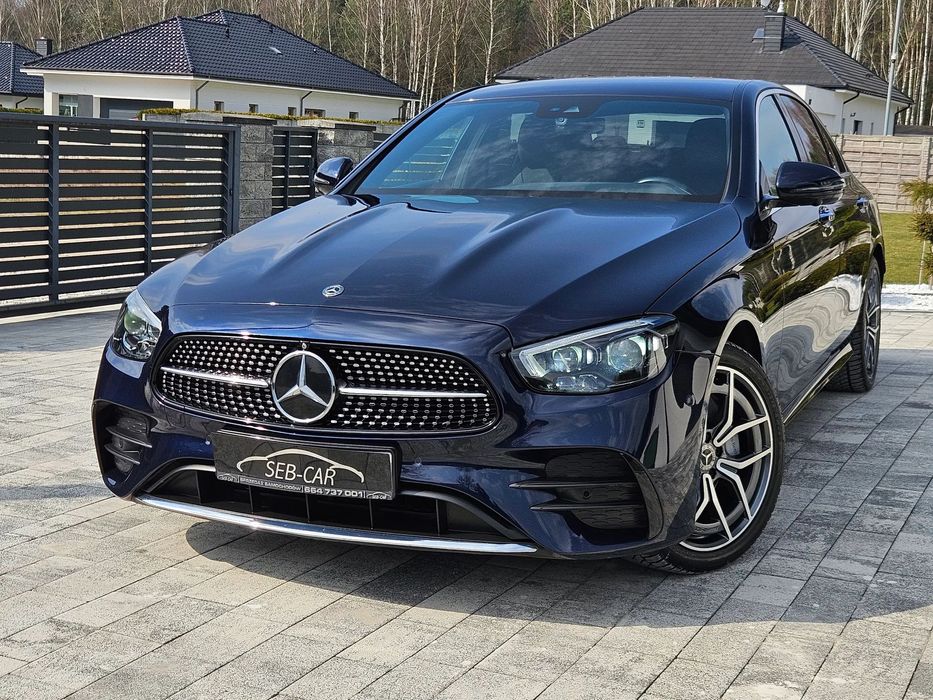 Mercedes-Benz Klasa E 220d 4Matic 9G-Tronic Pakiet AMG Multibeam Kamery 360 SalonPL FV23%