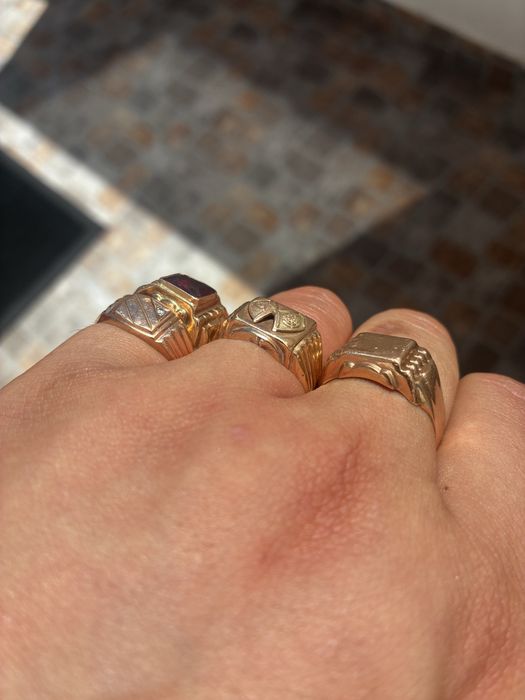 Conjunto aneis de ouro 9k