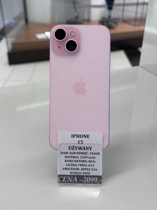 iPhone 15 256GB Bat 86% Topcase Vivo *Raty 0%*