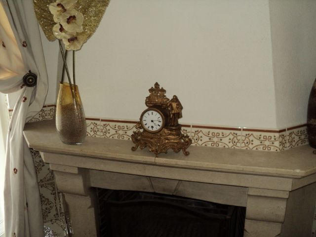 Relogio de lareira de chave e pendulo - 1917