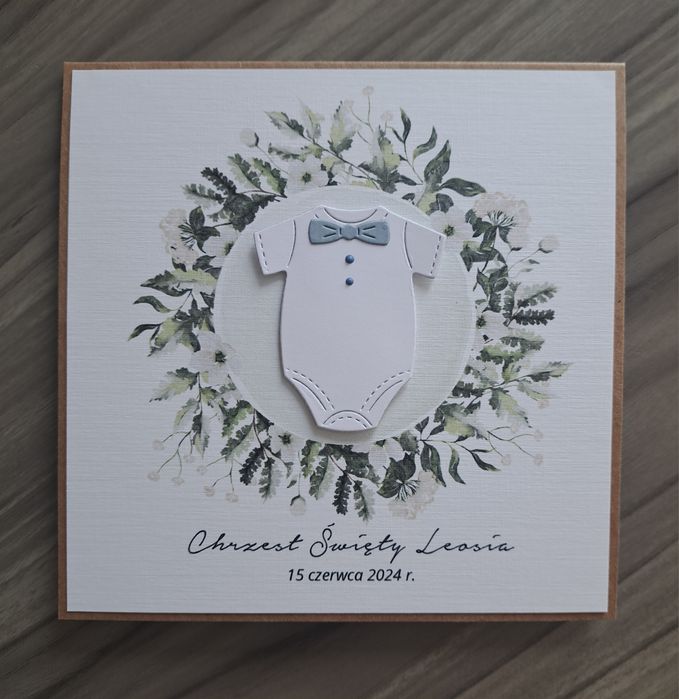 Personalizowana kartka na Chrzest Święty