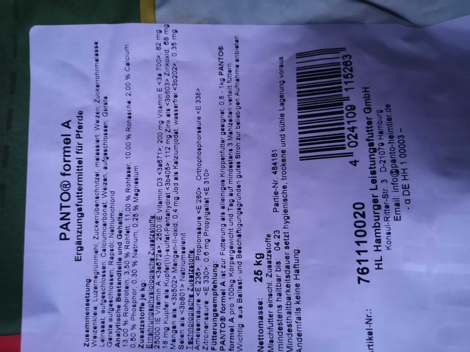 Musli, pasza dla koni