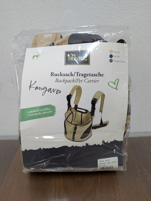 HUNTER Plecak Torba Transportowa Kangaroo dla Kotów i Małych Psów do 6kg 30x20x30cm NOWY
