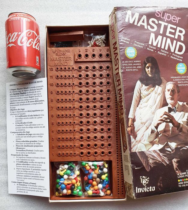 Antigo Jogo ~ "SUPER MASTER MIND" ~ Invicta 1972 ~ Completo ~ RARO
