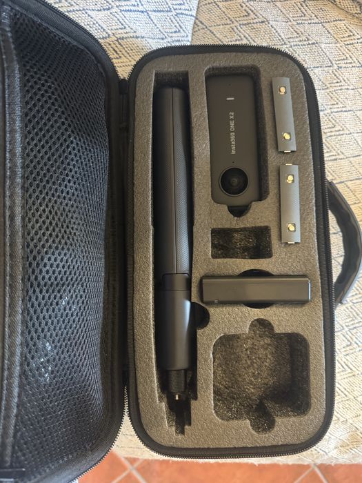 Camera 360• x2 cinzenta com case e baterias64551764552066124