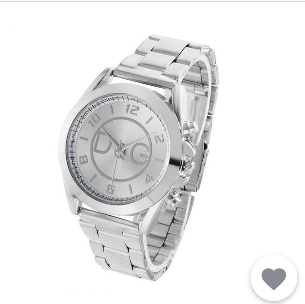 Zegarek UNISEX z napisem DG srebrny Idealny na prezent!