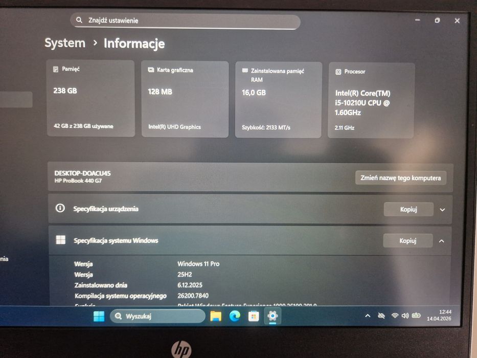 HP ProBook 440 G7