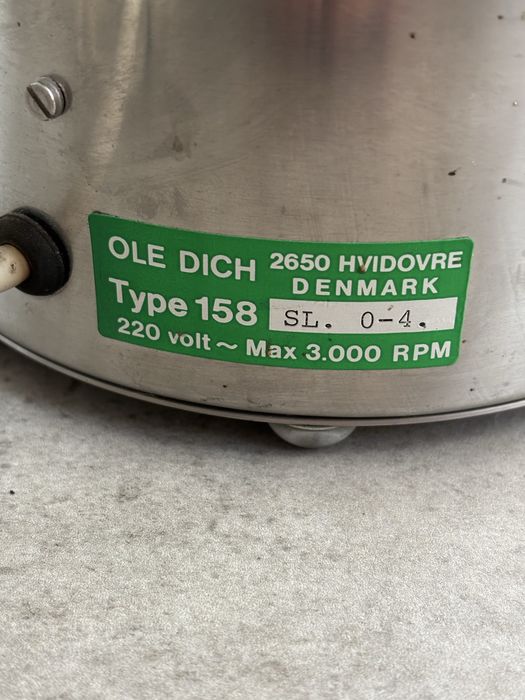 Wirówka Laboratoryjna OLE DICH Typ 158