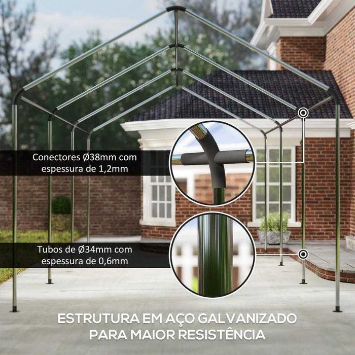 Garagem  Tenda 6x3 m Impermeável Anti-UV