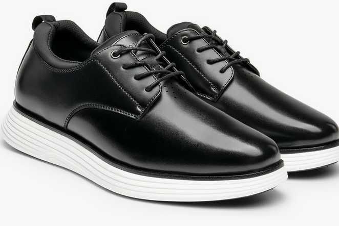 NOWE Męskie buty garniturowe wyjściowe czarne Bruno Marc rozmiar 47