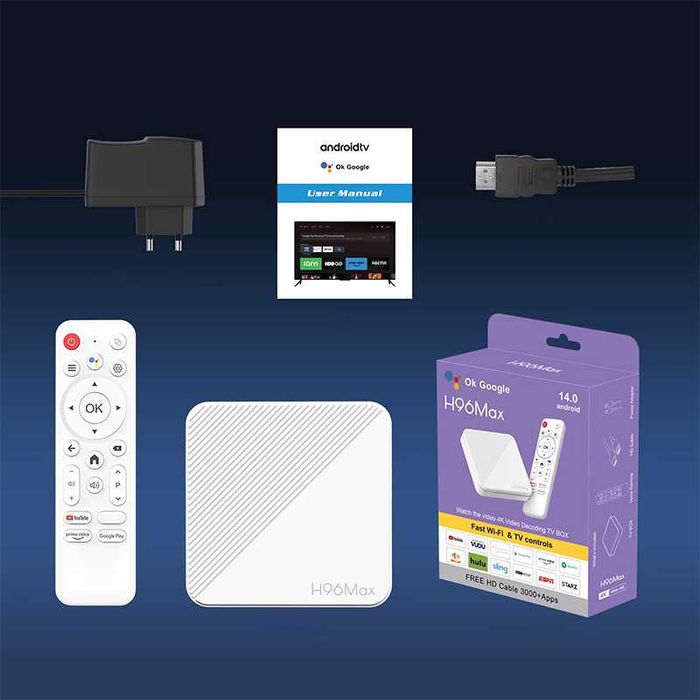 Смарт ТВ приставка H96 Max H313 2/16 Гб Android TV 14 Smart Box