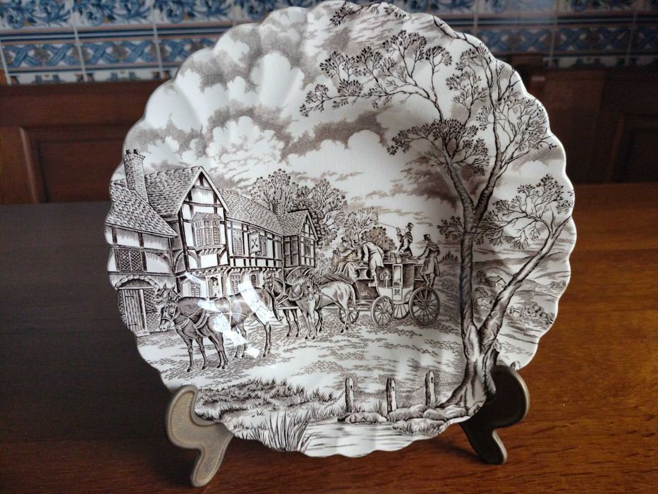 Pratos Vintage Myott Royal Mail - Louça fina - Conjunto de 2