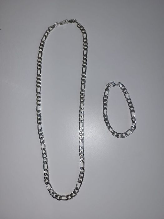 Łańcuch i bransoleta srebrna