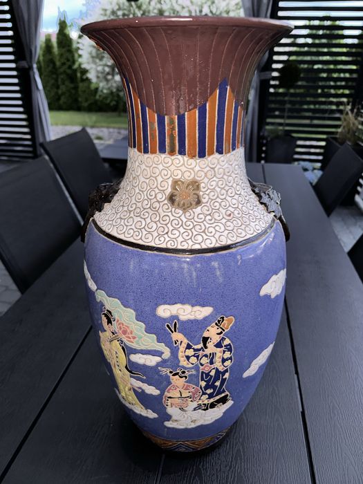 Wazon ceramiczny w stylu Satsuma 58 cm