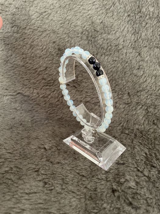 Zestaw bransoletek matching kamienie piaskowiec opal nowe biżuteria