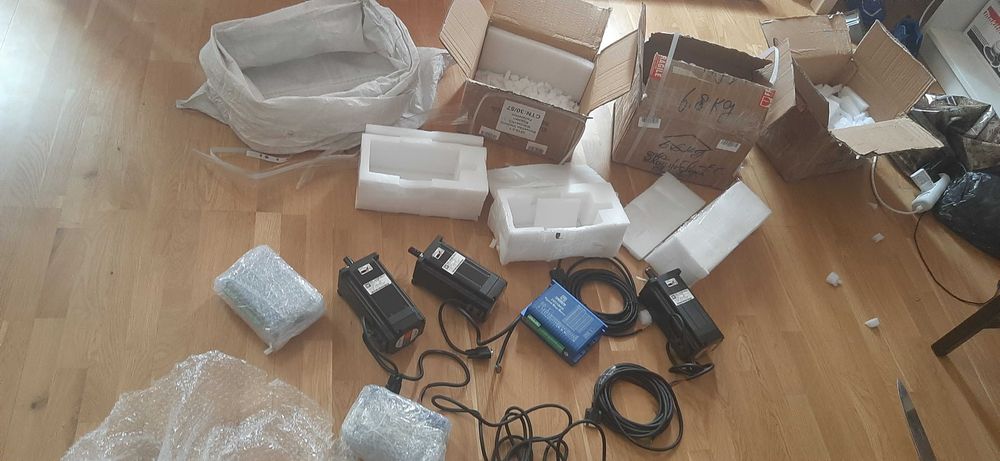 Гибридный шаговый двигатель NEMA 34 12Nm JMS + блок питание + провода