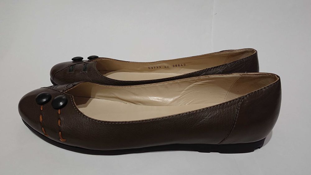 Женские туфли балетки Glance 40 41 кожа кожаные