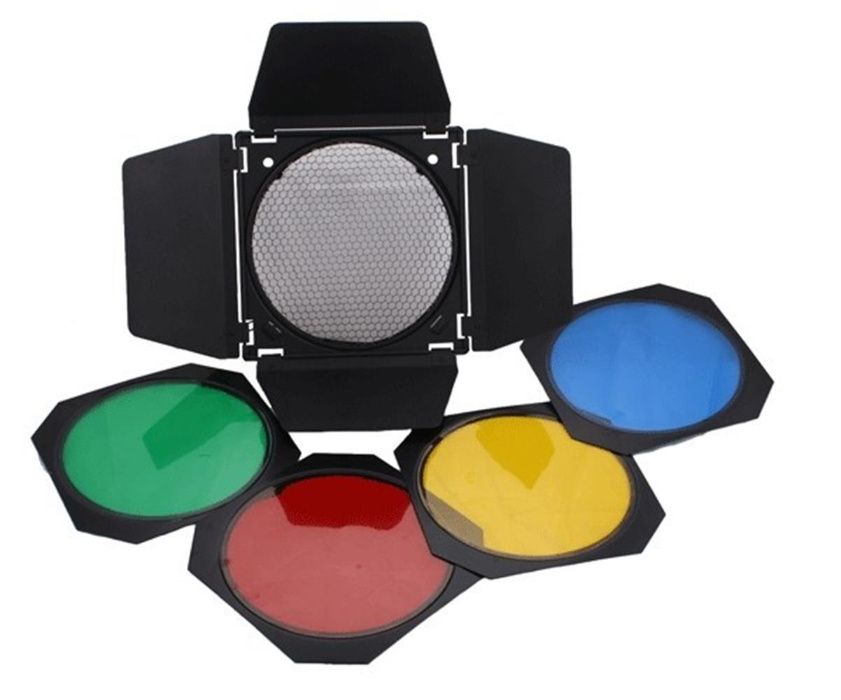 Godox BD-04 Набір Шторки, стільники, кольорові гелі Barn door Kit BD