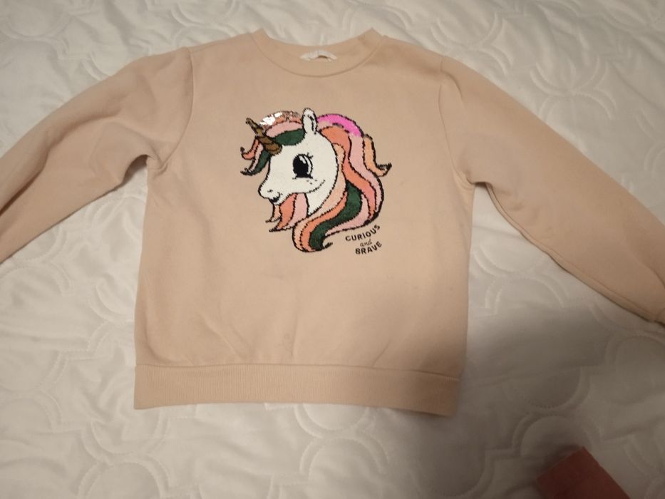 Bluza kremowa H&M 122/128