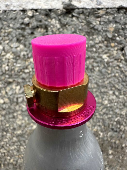 Korki kapsle zabezpieczające do butli Sodastream CO2 - 50sztuk Różowe