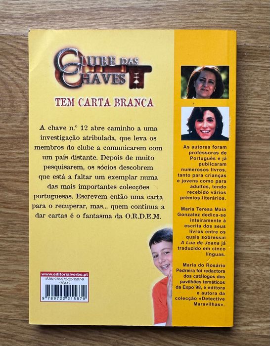 Livro “Clube das chaves tem carta branca”