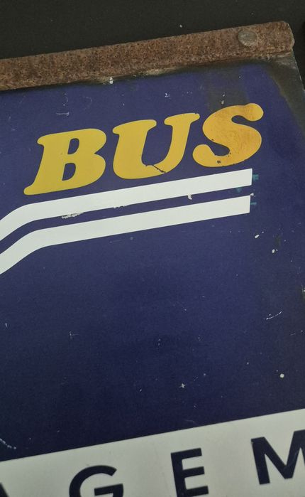 Placa antiga de Paragem de Autocarros GaiaBus