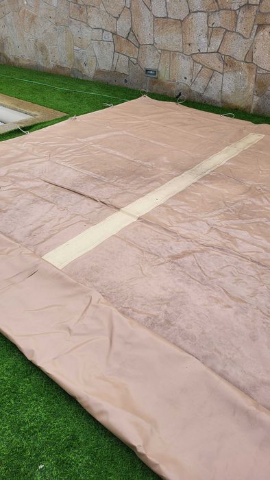 Lona / Cobertura para piscina de 8.50m x 3.50m bege