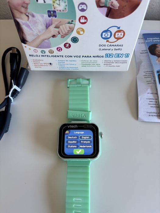 VTech KidiZoom Smartwatch MAX Verde Água | Câmara Dupla