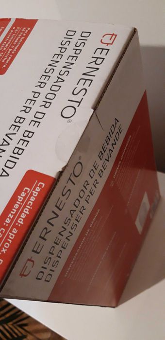 Dispensador de bebidas em vidro 5,4 Litros - NOVO e Selado.