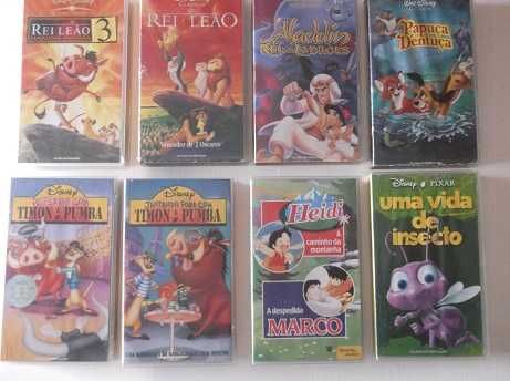 56 Filmes VHS originais de desenhos animados Disney