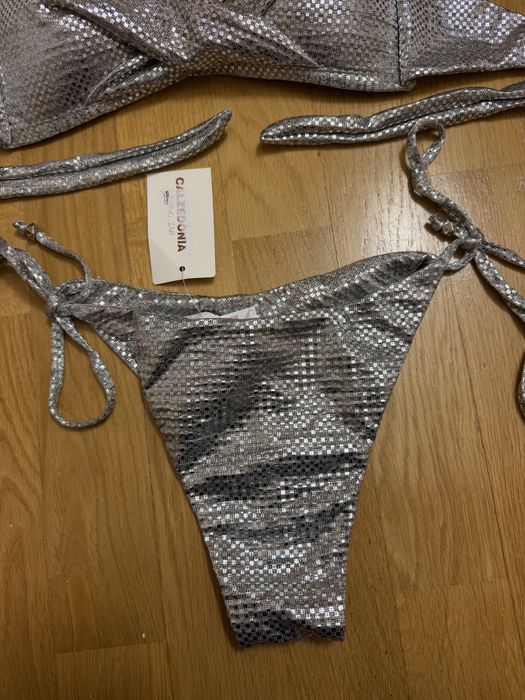 Kostium calzedonia nowy srebrny