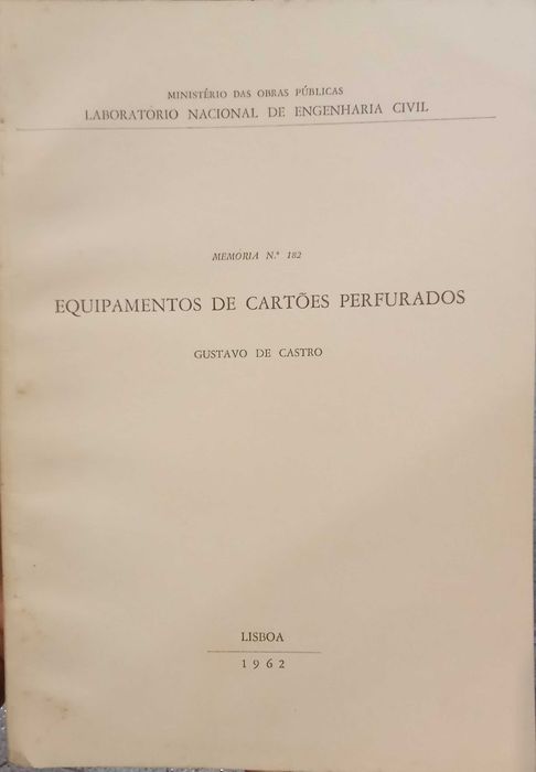 Equipamentos de Cartões perfurados - Gustavo de Castro