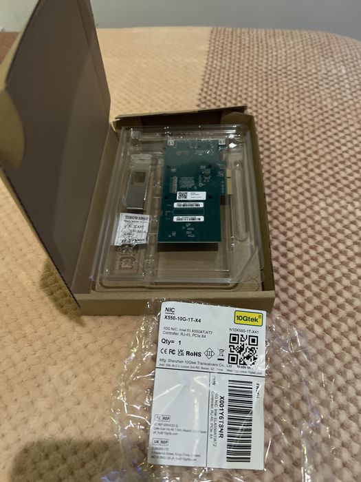 Placa de Rede 10G RJ45 PCIe x4 – 10Gtek Intel X550 (NOVA e Selada)