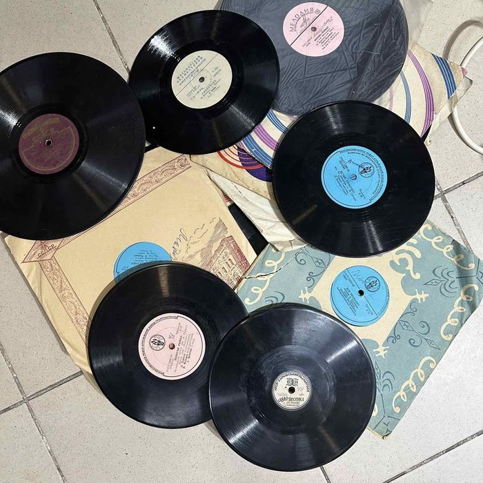 Шеллак пластинки в коллекцию Ретро записи 1930-70х 50шт