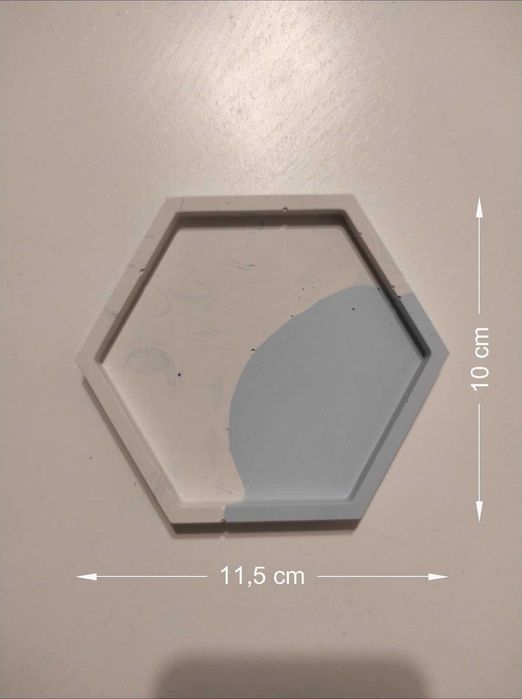 Podstawka z gipsu polimerowego - heksagon