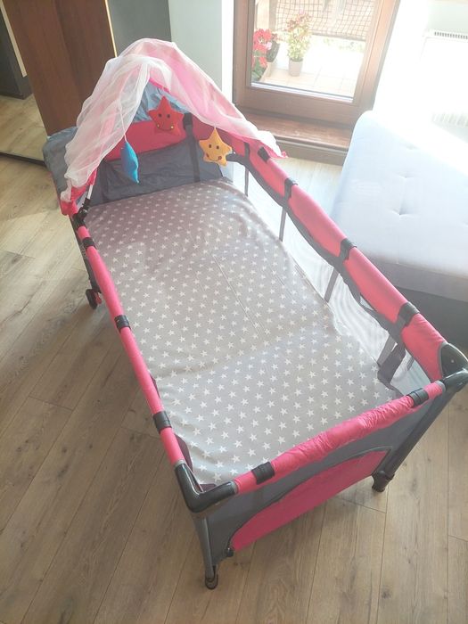 Łóżeczko turystyczne BABY COO dwupoziomowe 120x60 + materac