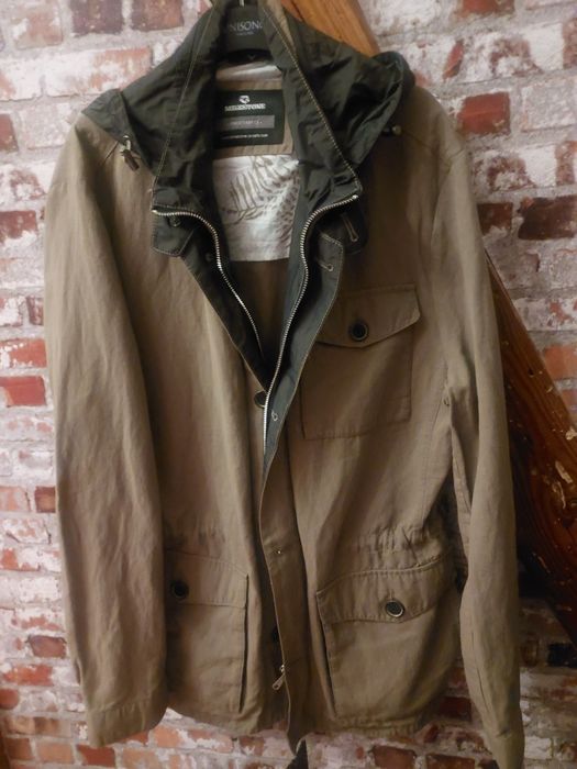 Kurtka typu field jacket marki Milestone len z bawełna