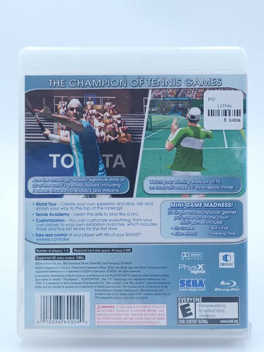 Virtua Tennis 3 PS3