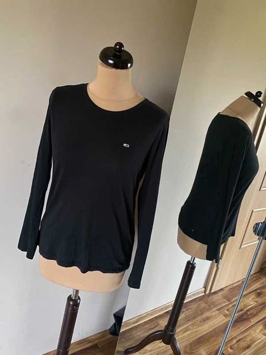 Tommy hilfiger s m bluZka basic czarna do wszystkiego jeans