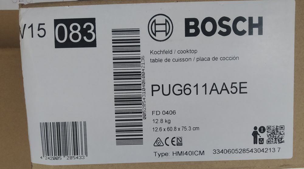 Варильна поверхня Bosch PUG611AA5E плита індукційна