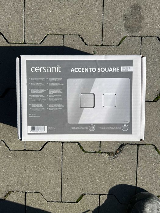 Przycisk Pneumatyczny Accento Square Chrom Błyszczący