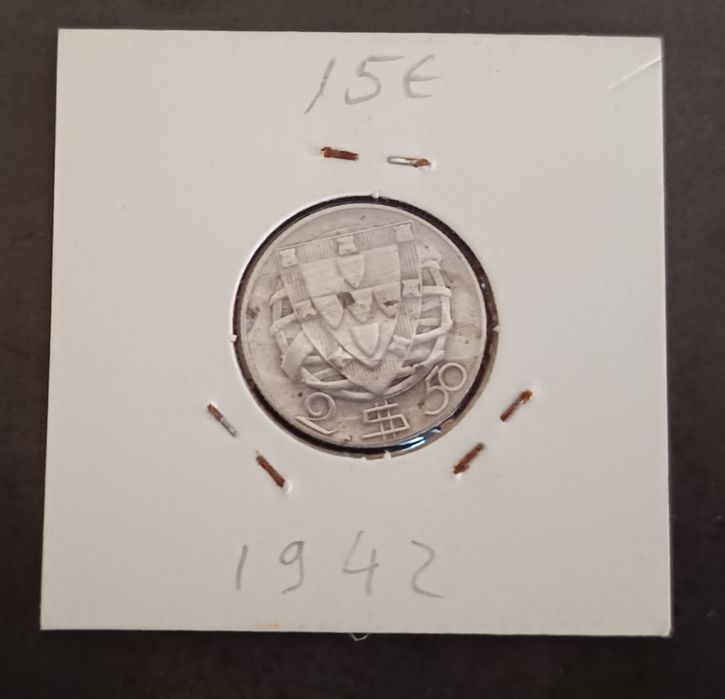 2$50  em prata de 1940 Caravelas Portuguesas