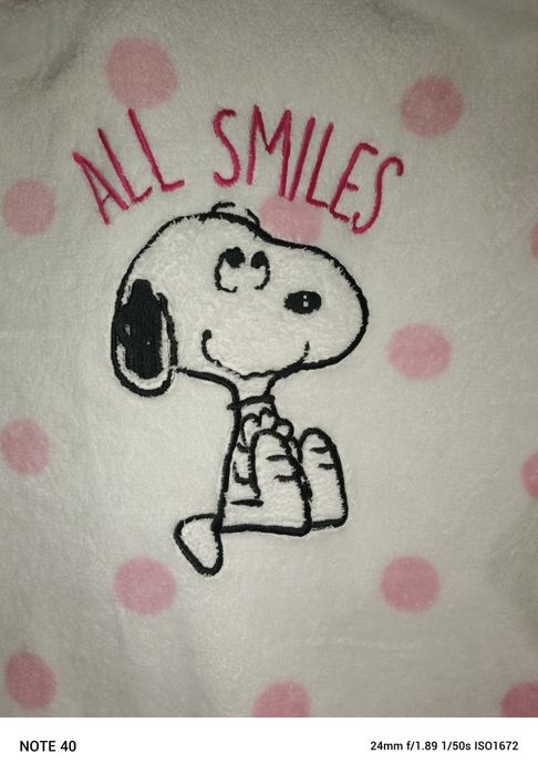 Szlafrok Snoopy biały