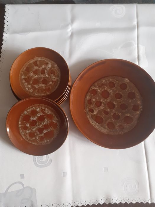 Zestaw deserowy ceramika Pruszków PRL