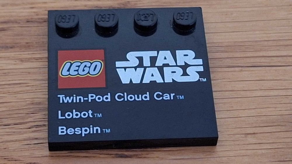 LEGO 6179pb064 Tile 4x4 SW Tantive IV nadruk 1szt set 75011