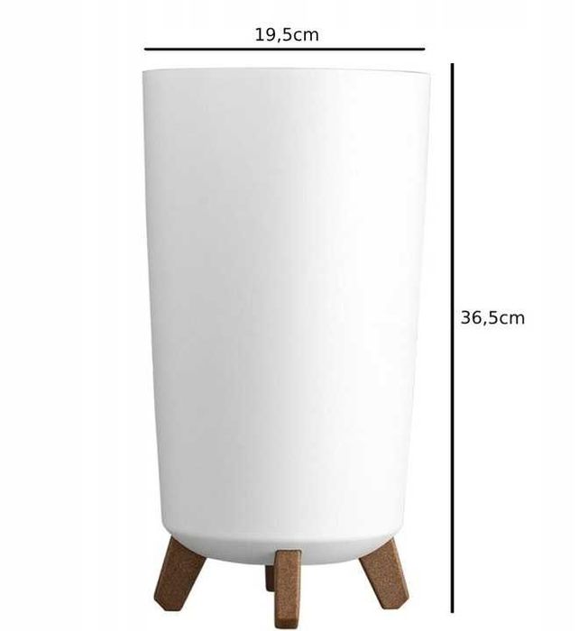 Zestaw 3 donic doniczek białych na nóżkach na kwiaty kwiatki rośliny